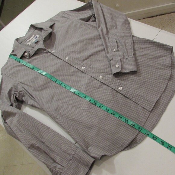 Calvin Klein/Old Navy Men's Dress Shirts Grays Checkered Both Small - Picture 15 of 16